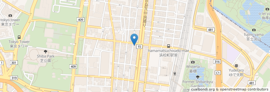 Mapa de ubicacion de 上島珈琲店 en 日本, 東京都, 港区.