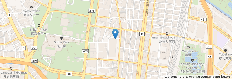 Mapa de ubicacion de タリーズコーヒー en Japón, Tokio, Minato.