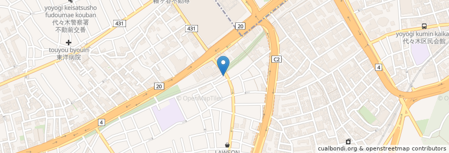 Mapa de ubicacion de 喜多方ラーメン en 日本, 东京都/東京都, 渋谷区.