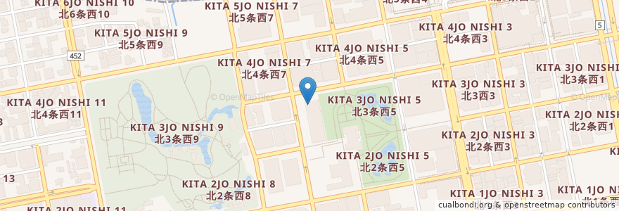 Mapa de ubicacion de ドトールコーヒーショップ en 일본, 홋카이도, 石狩振興局, 札幌市, 中央区.