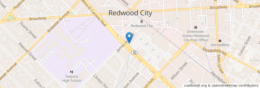 Mapa de ubicacion de La Sweet en United States, California, San Mateo County, Redwood City.