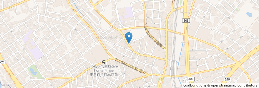 Mapa de ubicacion de クレープ en Japon, Tokyo, 渋谷区.