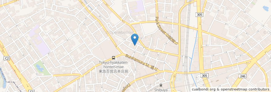 Mapa de ubicacion de 金の蔵 en 일본, 도쿄도, 시부야구.