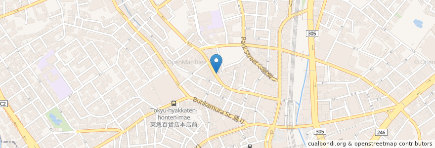 Mapa de ubicacion de 金の蔵 en Japão, Tóquio, 渋谷区.