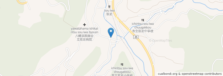 Mapa de ubicacion de 双岩駐在所 en Japan, Ehime Prefecture, Yawatahama.