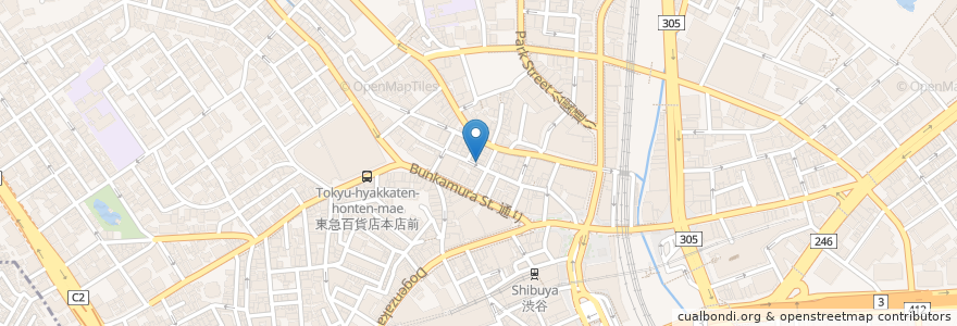 Mapa de ubicacion de かむくら en Japón, Tokio, Shibuya.