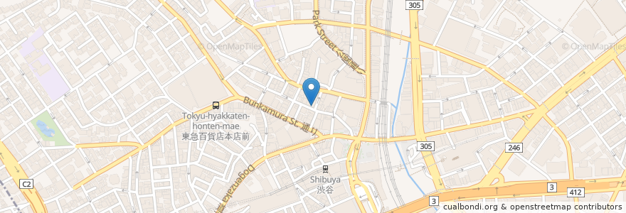 Mapa de ubicacion de すき家 en Japan, 東京都, 渋谷区.