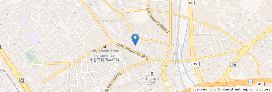 Mapa de ubicacion de ひの屋 en Japonya, 東京都, 渋谷区.