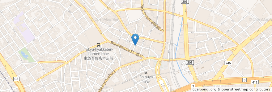 Mapa de ubicacion de カラオケ歌広場 en Japan, 東京都, 渋谷区.
