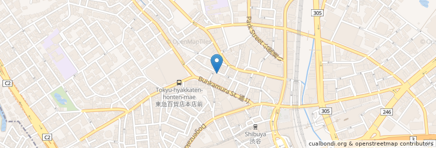 Mapa de ubicacion de グランサイバーカフェ en Japonya, 東京都, 渋谷区.