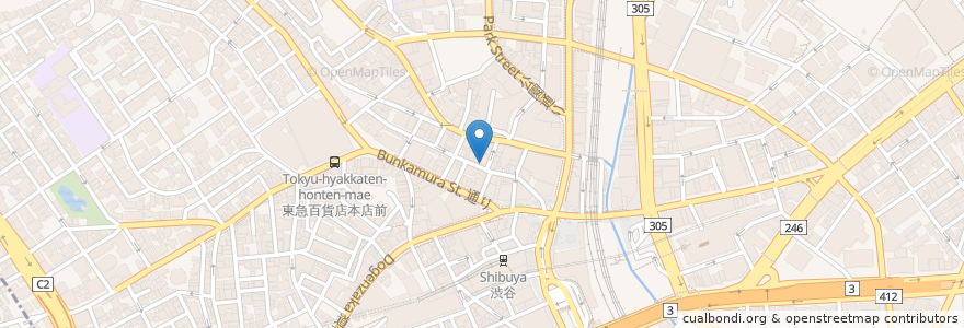 Mapa de ubicacion de 茶房 椿屋 en 日本, 東京都, 渋谷区.