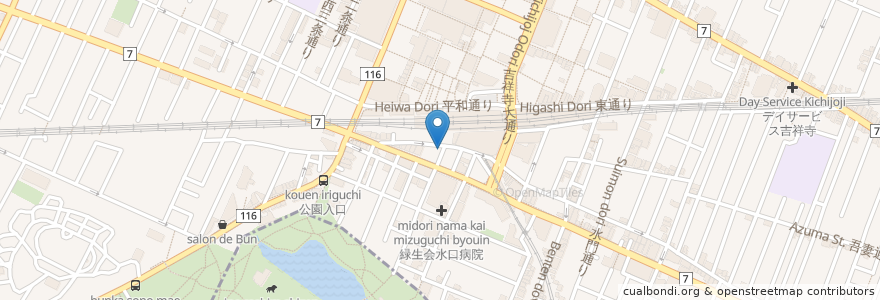 Mapa de ubicacion de きゃりこ en Japon, Tokyo, 武蔵野市.