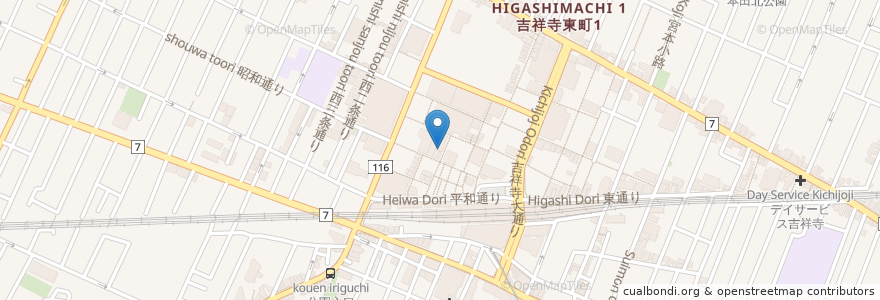 Mapa de ubicacion de BELFAN en اليابان, 東京都, 武蔵野市.