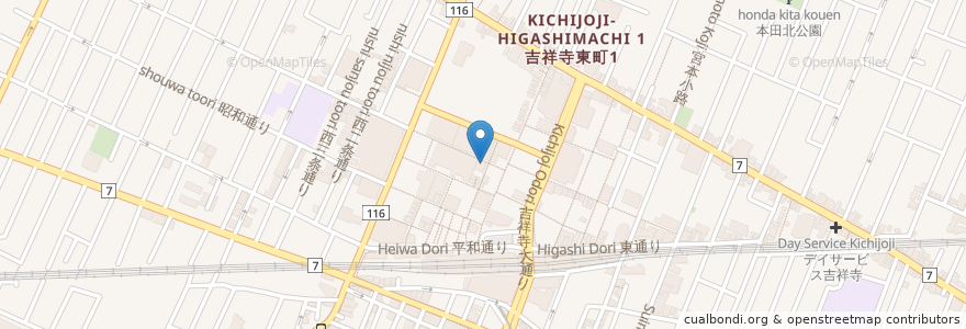 Mapa de ubicacion de アムティ en 日本, 东京都/東京都, 武蔵野市.