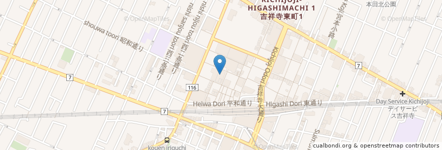 Mapa de ubicacion de サイゼリヤ en Japan, Tokio, 武蔵野市.