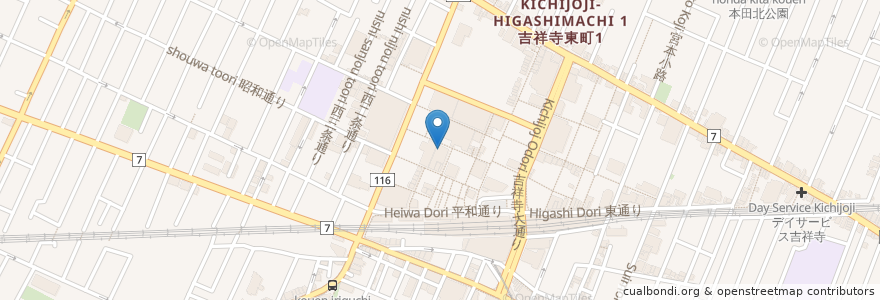 Mapa de ubicacion de ファーストキッチン en Japan, Tokyo, Musashino.