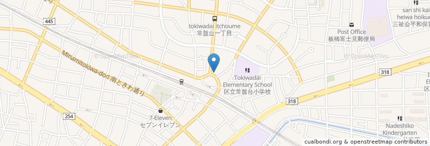 Mapa de ubicacion de マクドナルド常盤台駅前店 en 日本, 東京都, 板橋区.