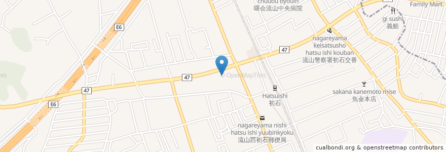 Mapa de ubicacion de ウェルシア en 일본, 지바현, 流山市.