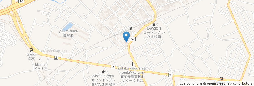 Mapa de ubicacion de 指扇支店 en Jepun, 埼玉県, さいたま市, 西区.