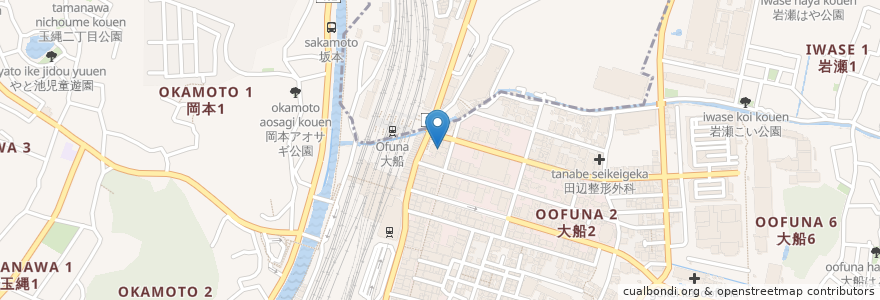 Mapa de ubicacion de ダイコクドラッグ en Япония, Канагава, Камакура.