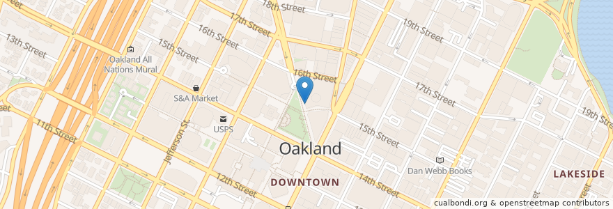 Mapa de ubicacion de The Rising Loafer en Estados Unidos De América, California, Condado De Alameda, Oakland.