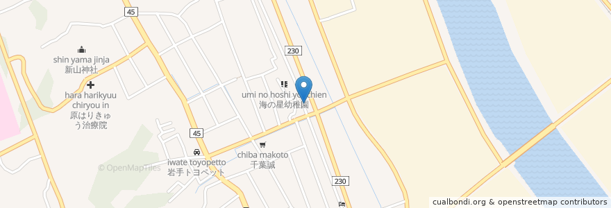 Mapa de ubicacion de 菓子工房　都美多 en Japão, 岩手県, 大船渡市.
