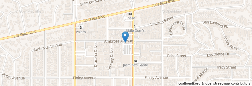 Mapa de ubicacion de Yen Sushi & Sake Bar en 미국, 캘리포니아주, Los Angeles County, 로스앤젤레스.