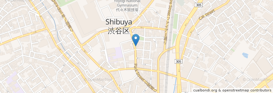 Mapa de ubicacion de dinner 868 en Japão, Tóquio, 渋谷区.