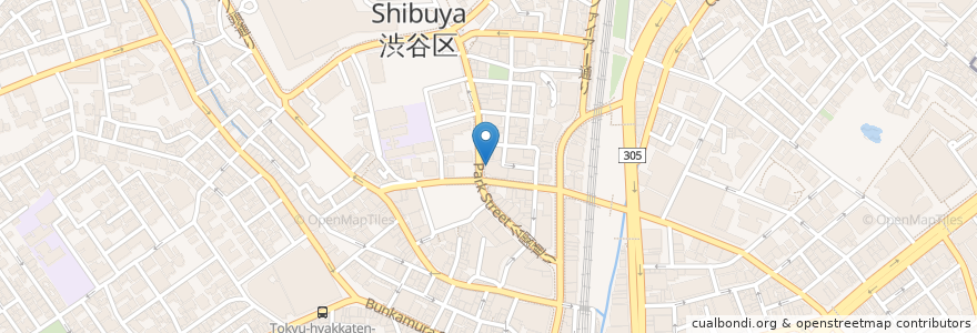 Mapa de ubicacion de Kurage en Japão, Tóquio, 渋谷区.