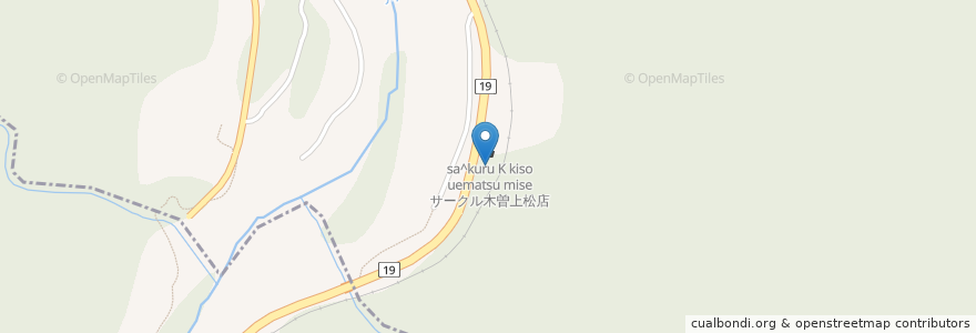 Mapa de ubicacion de 蕎麦処　玄 en 日本, 長野県, 木曽郡, 大桑村.