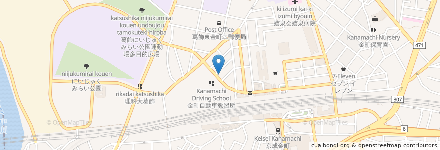 Mapa de ubicacion de 三菱UFJ銀行 en Japon, Tokyo, 葛飾区.
