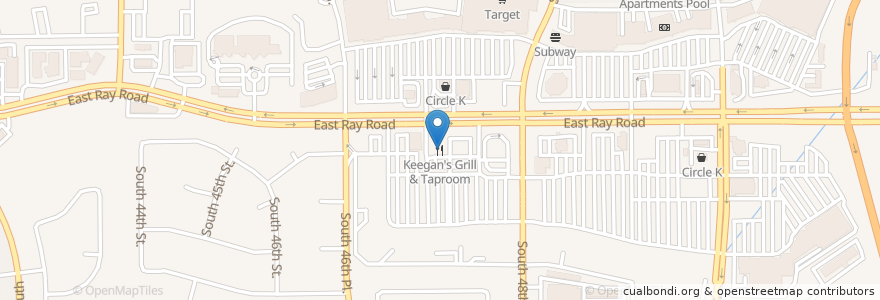 Mapa de ubicacion de Keegan's Grill & Taproom en ایالات متحده آمریکا, آریزونا, Maricopa County, Phoenix.