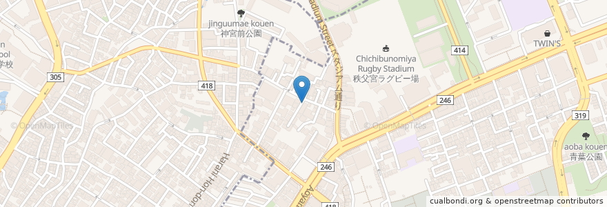 Mapa de ubicacion de クオール薬局 en Japonya, 東京都.