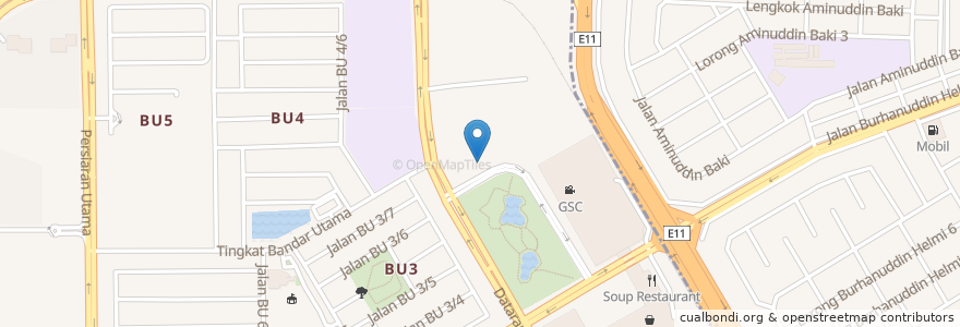 Mapa de ubicacion de Bandar Utama Bus Hub en Malaysia, Selangor, Petaling Jaya.