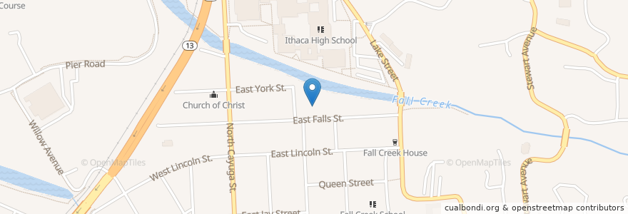 Mapa de ubicacion de Northstar House en 미국, 뉴욕, Tompkins County, Ithaca Town, Ithaca.