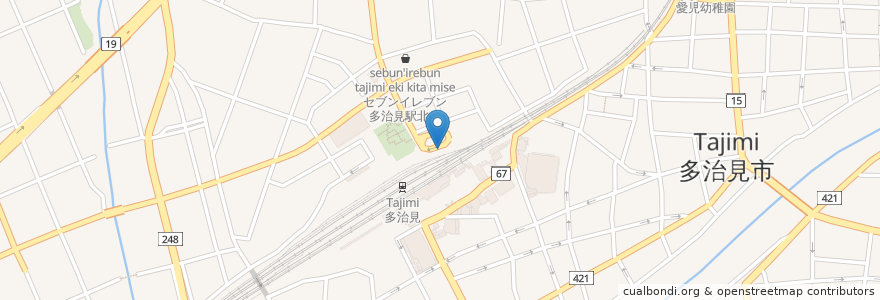 Mapa de ubicacion de 多治見駅北口 en Japão, 岐阜県, 多治見市.