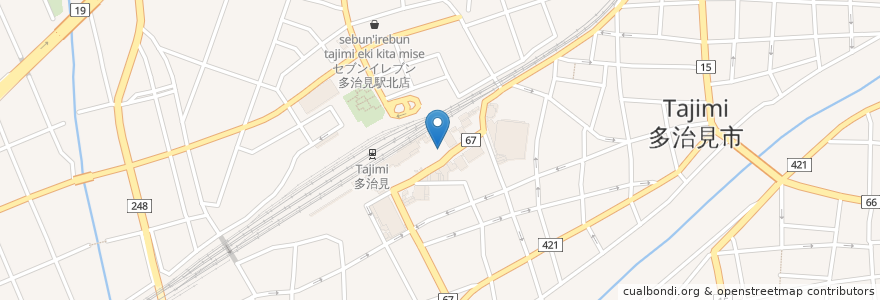 Mapa de ubicacion de 多治見駅前 en Japón, Prefectura De Gifu, 多治見市.