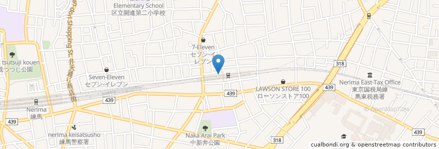 Mapa de ubicacion de ラーメン二郎　桜台駅前店 en 日本, 東京都, 練馬区.