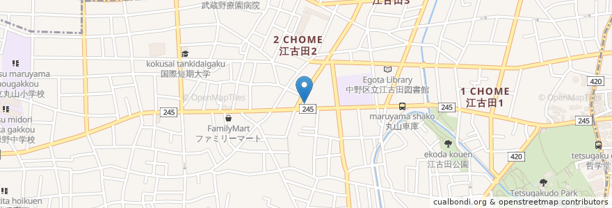 Mapa de ubicacion de ガスト en Japonya, 東京都, 中野区.