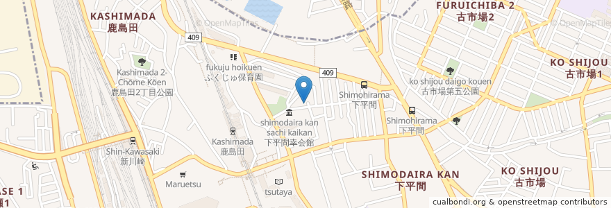 Mapa de ubicacion de いまいクリニック en 日本, 神奈川県, 川崎市, 幸区.