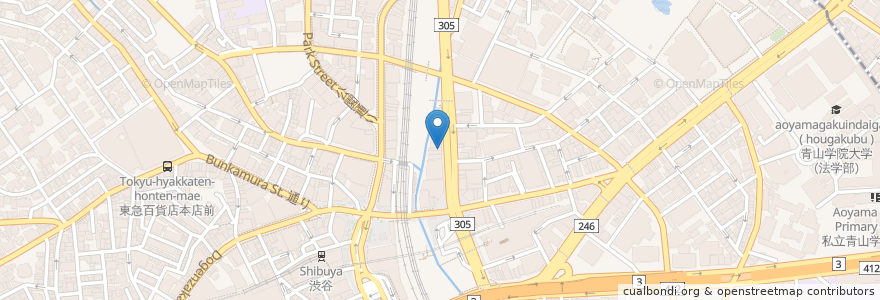 Mapa de ubicacion de Kura en Japão, Tóquio, 渋谷区.