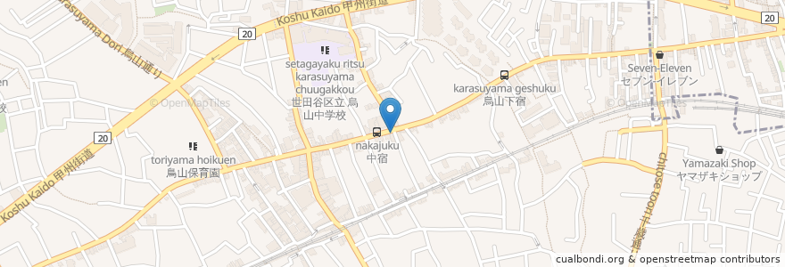 Mapa de ubicacion de かねみつ小児クリニック en 日本, 東京都, 世田谷区.