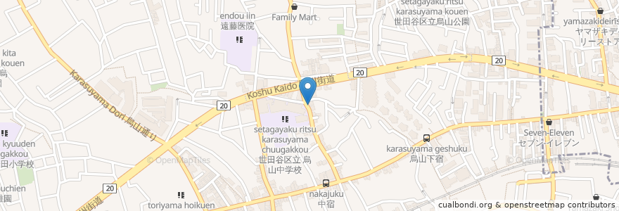Mapa de ubicacion de フォレスト en Japonya, 東京都, 世田谷区.