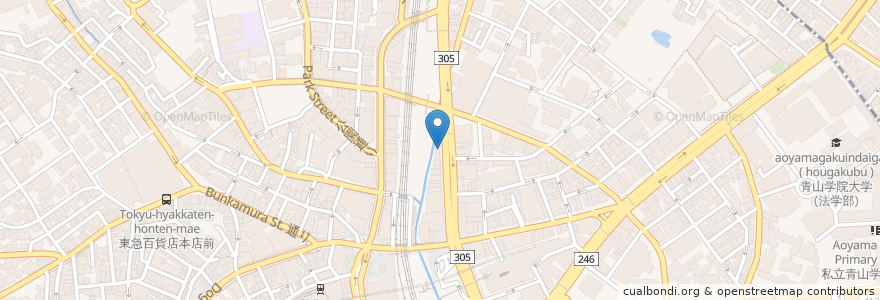 Mapa de ubicacion de ばりばり亭 en Japonya, 東京都, 渋谷区.