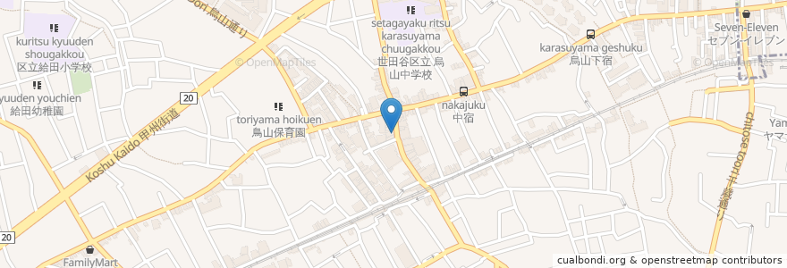 Mapa de ubicacion de 天丼てんや en 일본, 도쿄도, 世田谷区.