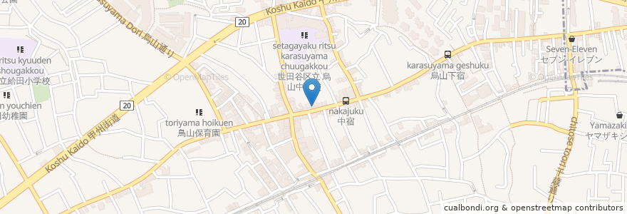 Mapa de ubicacion de 早稲田アカデミー en Japonya, 東京都, 世田谷区.