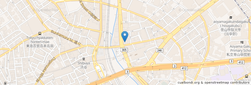 Mapa de ubicacion de 金の蔵 en 日本, 東京都, 渋谷区.