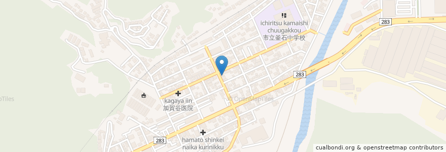 Mapa de ubicacion de みやこ食堂 en Japon, Préfecture D'Iwate, 釜石市.