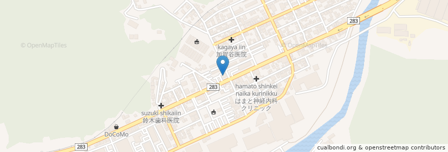 Mapa de ubicacion de まるまつ釜石店 en 일본, 이와테현, 釜石市.
