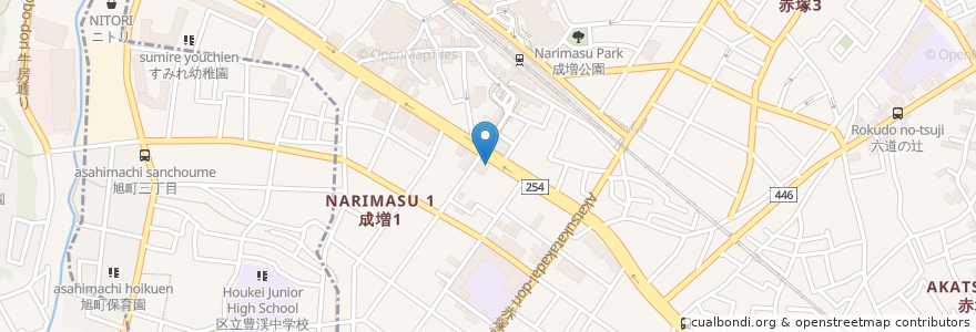 Mapa de ubicacion de デニーズ en Jepun, 東京都, 練馬区.